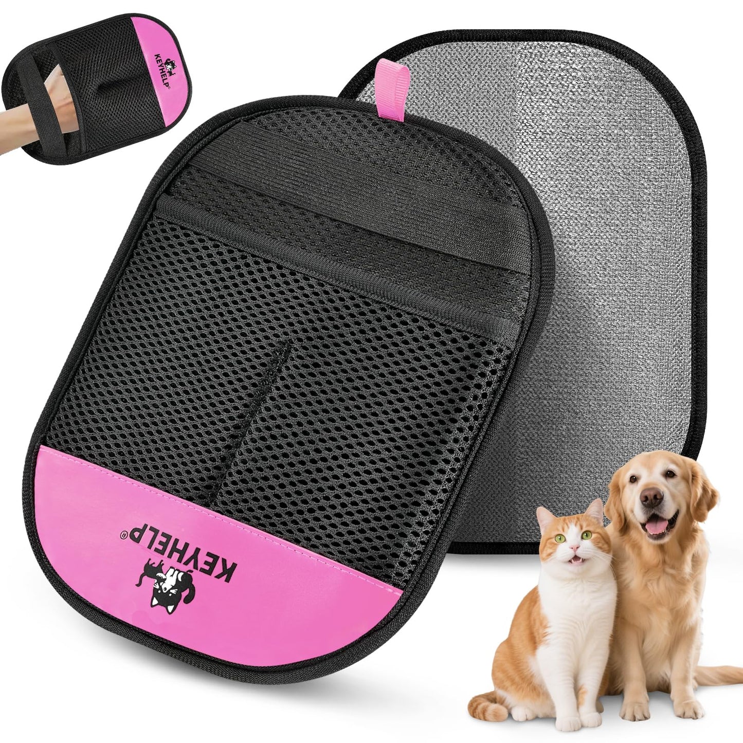 Pet Hair Removal Glove for Dogs & Cats, Newly Upgraded Reusable Electrostatic Pet Hair Gloves, Pet Hair Remover Tool for Clothing, Couch, Carpet, Car Seat