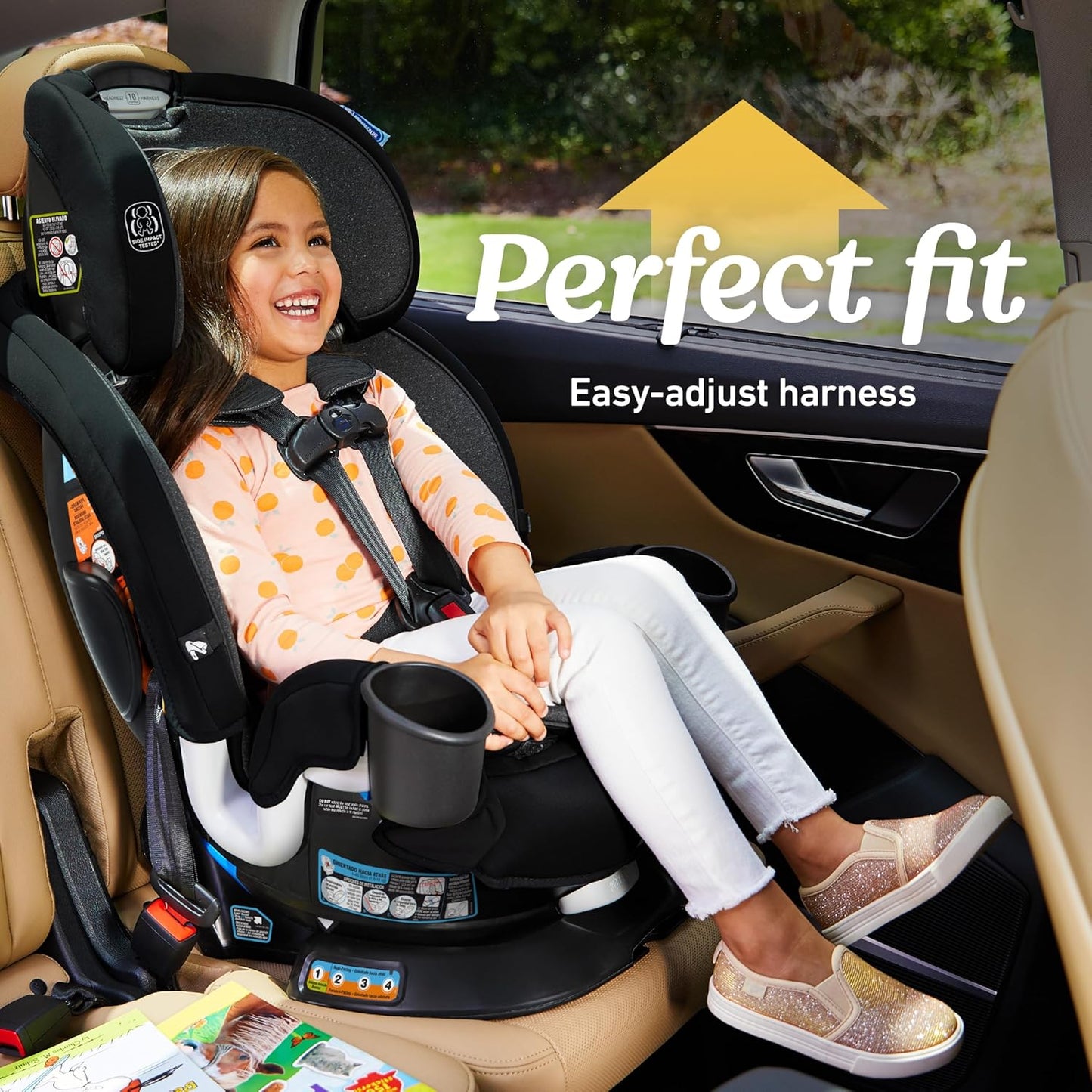 Graco Turn2Me 3-in-1 Rotating Convertible Car Seat, Cambridge, Rear-Facing Rotation, Forward-Facing Mode, Highback Booster Up to 100 lbs, Adjustable Headrest & Harness, Steel Reinforced Frame