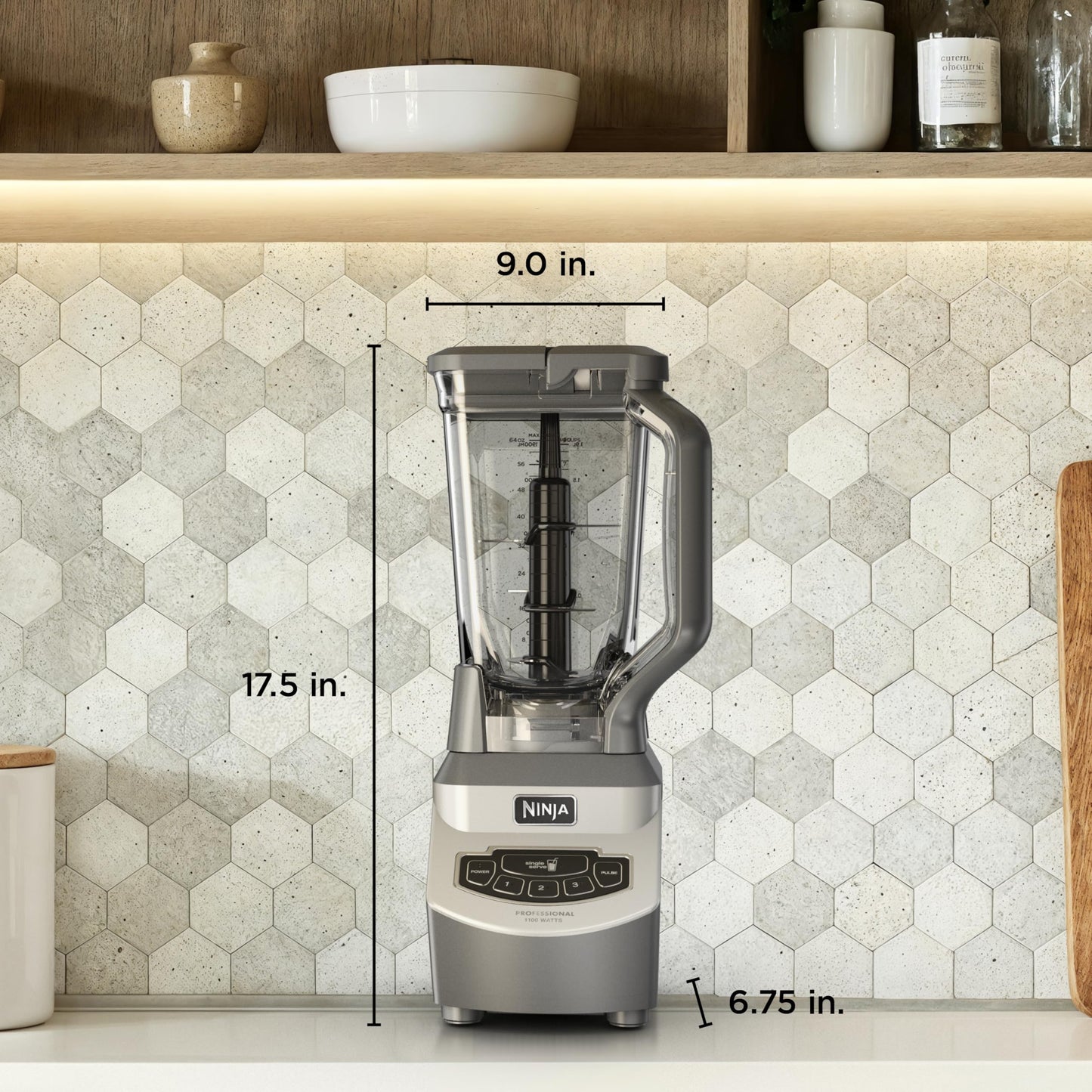 Ninja Mega Kitchen System, 1500W, 72 oz. Full-Size Blender & 8-Cup Food Processor with (2) 16 oz. To-Go Cups, Total Crushing Technology - Smoothies, Ice Crushing, Purees, Dough & More, Black, BL770