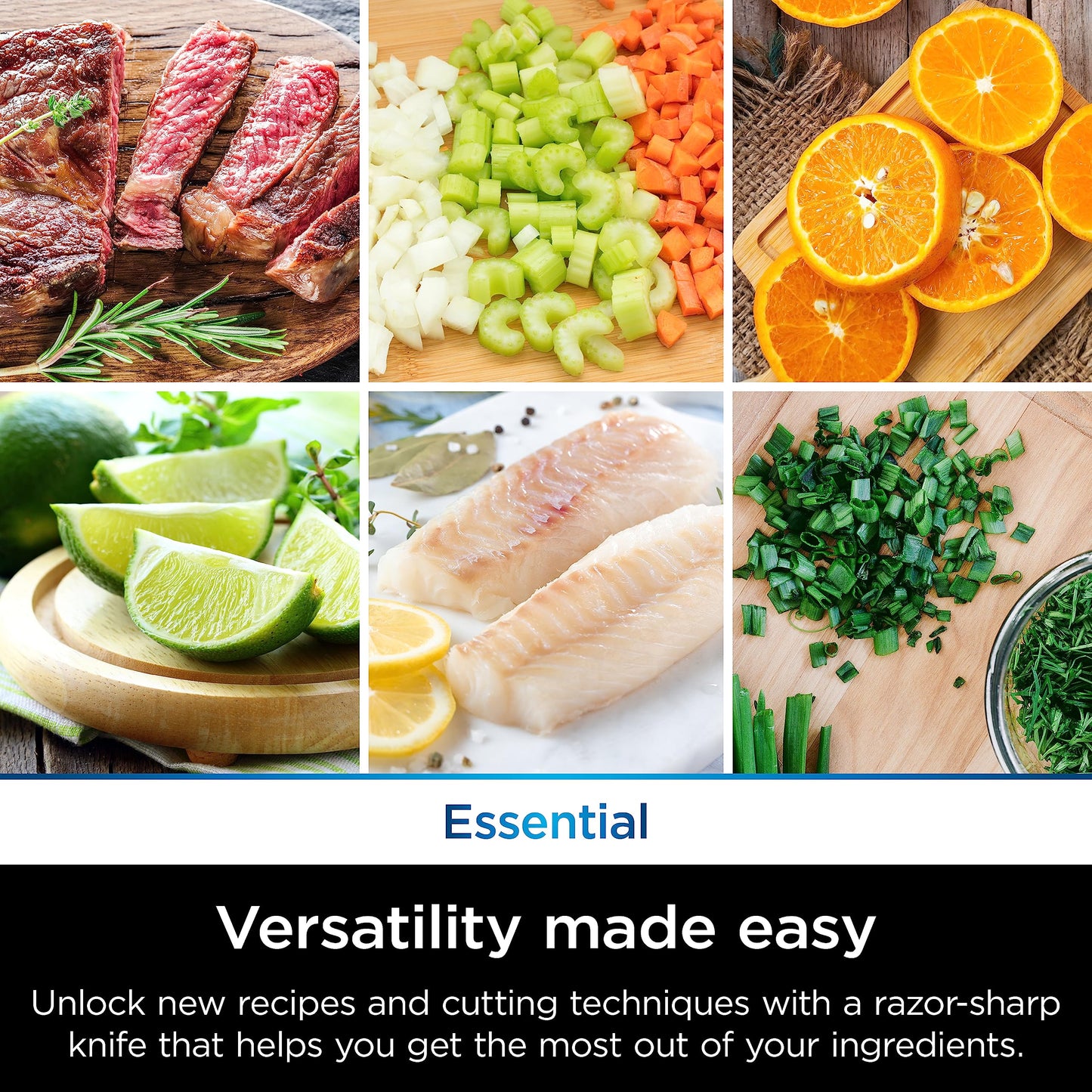 Ninja Knife Set, Knife Sharpener, Knife Block Set, Stainless Steel Knives, 14 Piece Set, Steak Knives, Chef Knives and More, Foodi NeverDull, Black, K32014